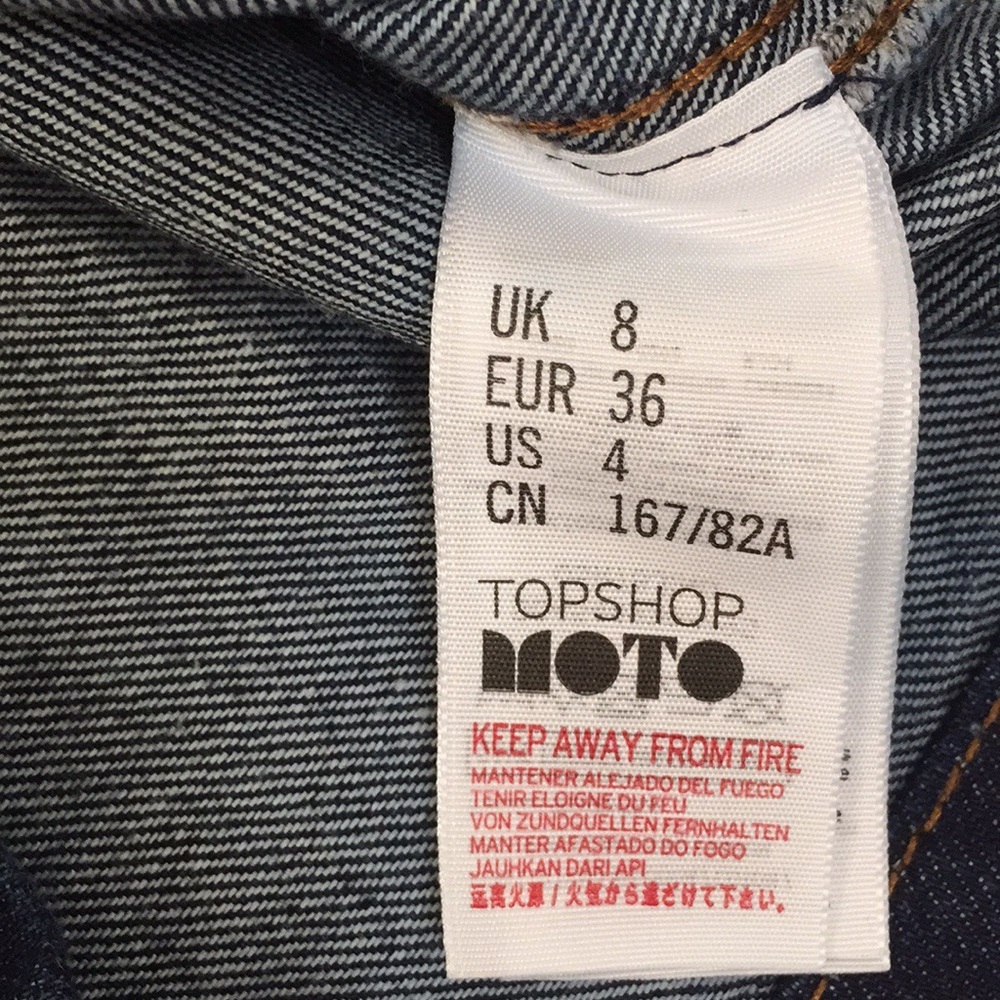 Topshop Moto Full Zip Denim Mini Skirt - Picture 15 of 16